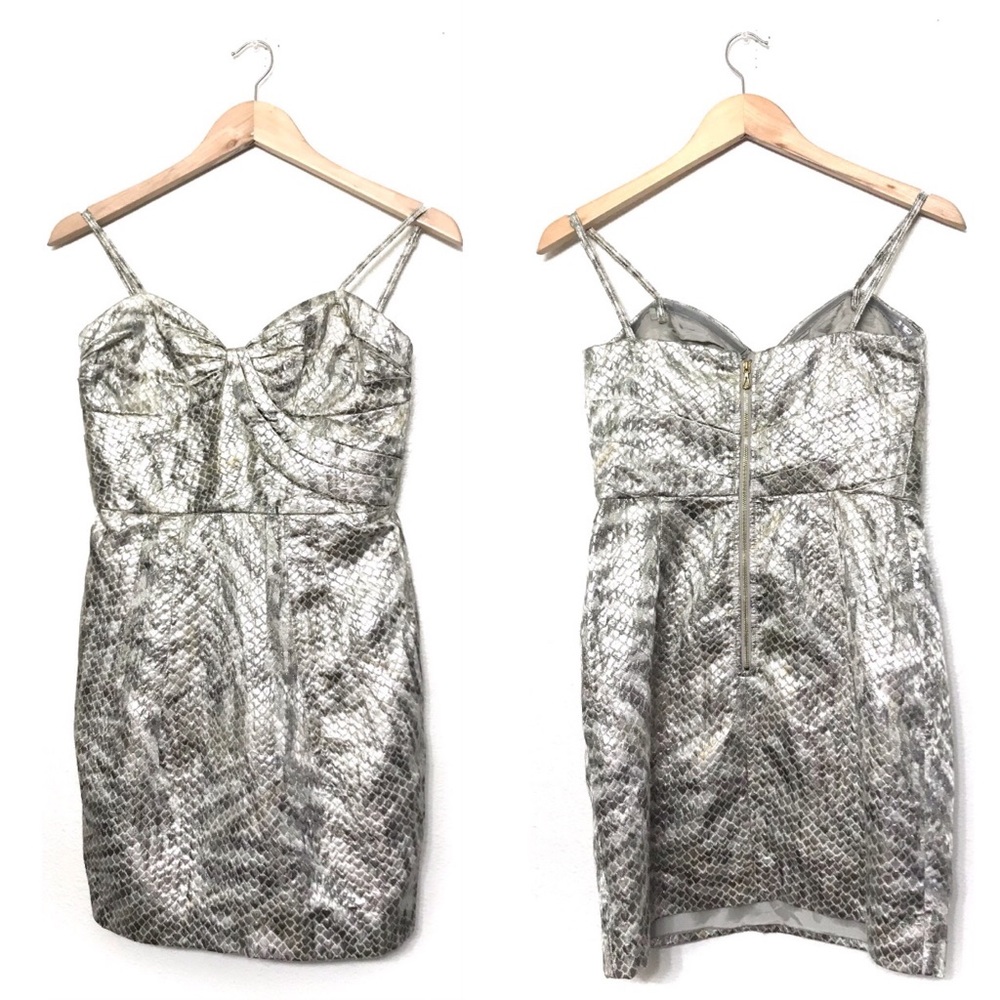 Anthropologie Leifsdottir Jaquard Gold Mini Dress